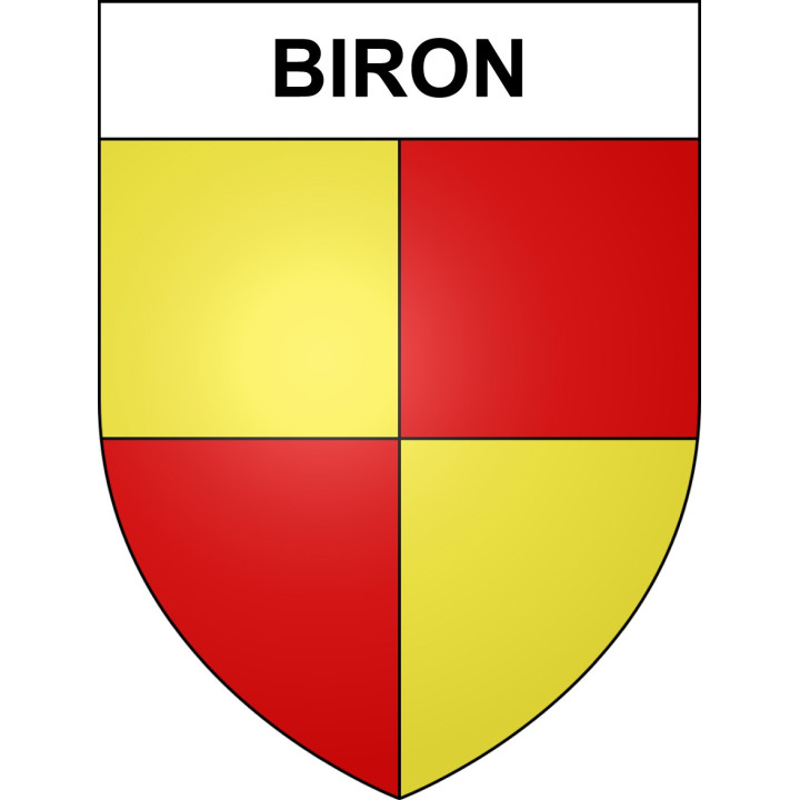 Stickers coat of arms Biron adhesive sticker