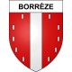 Pegatinas escudo de armas de Borrèze adhesivo de la etiqueta engomada