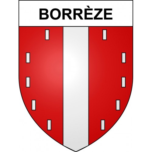 Borrèze 24 ville sticker blason écusson autocollant adhésif