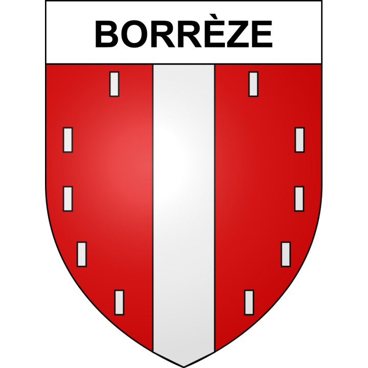 Stickers coat of arms Borrèze adhesive sticker