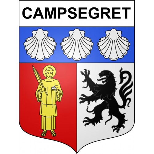 Stickers coat of arms Campsegret adhesive sticker