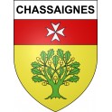 Chassaignes 24 ville sticker blason écusson autocollant adhésif