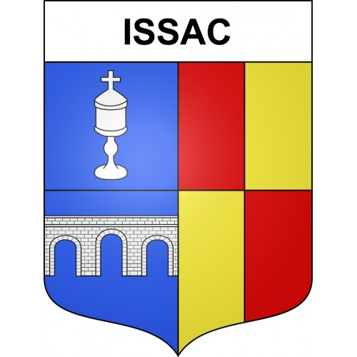 Issac 24 ville sticker blason écusson autocollant adhésif