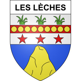 Pegatinas escudo de armas de Les Lèches adhesivo de la etiqueta engomada
