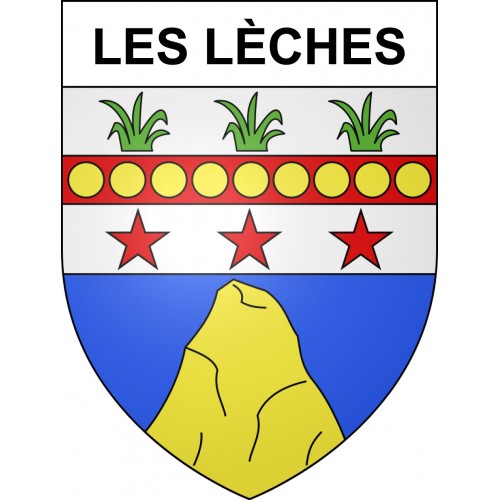 Pegatinas escudo de armas de Les Lèches adhesivo de la etiqueta engomada