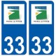 33 Le Porge logo ville sticker autocollant plaque