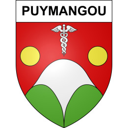 Stickers coat of arms Puymangou adhesive sticker