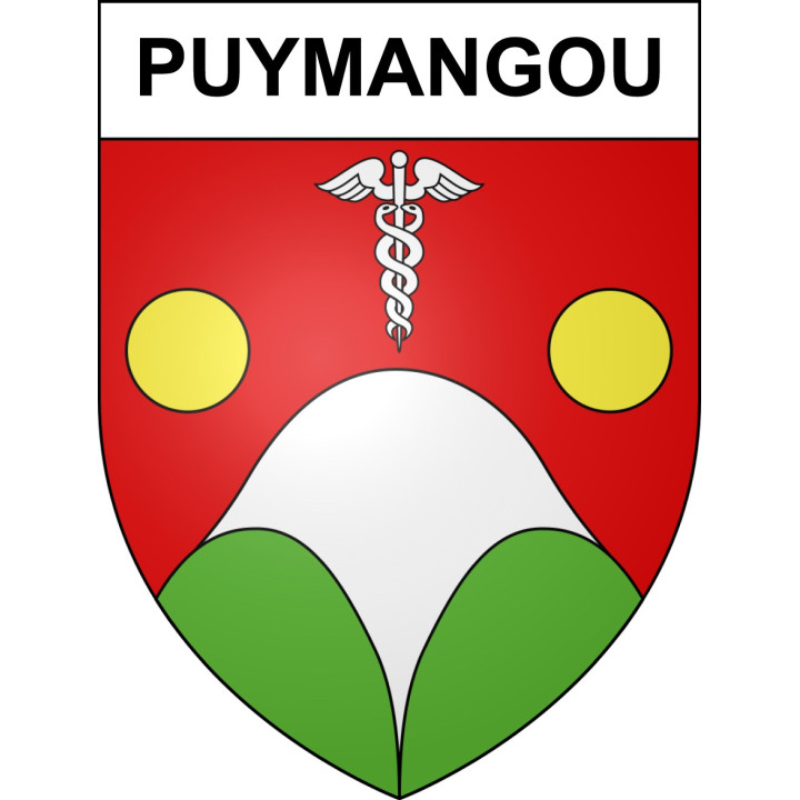 Puymangou 24 ville sticker blason écusson autocollant adhésif