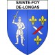 Pegatinas escudo de armas de Sainte-Foy-de-Longas adhesivo de la etiqueta engomada