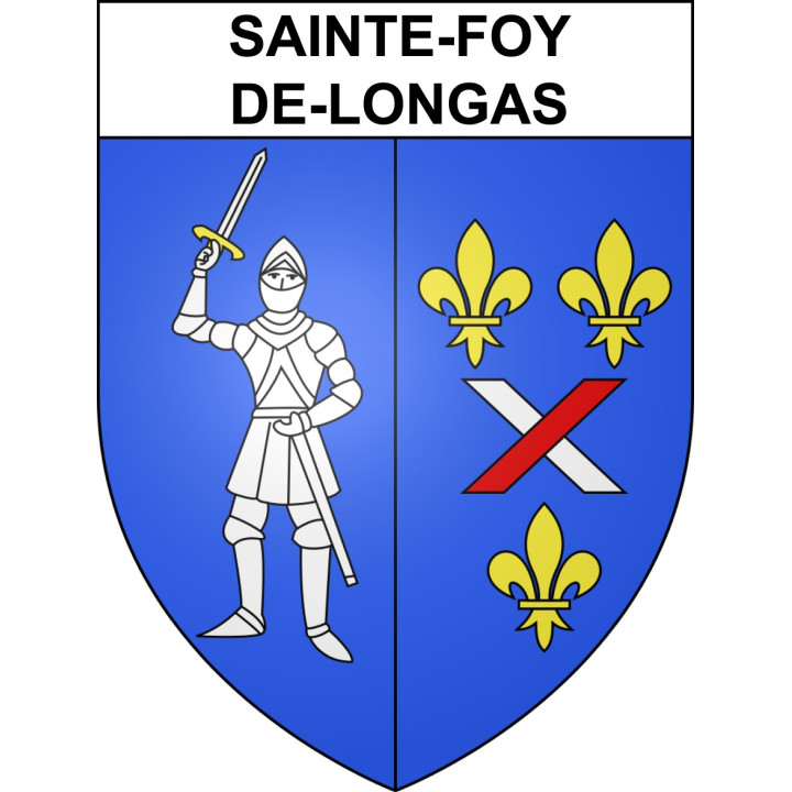 Sainte-Foy-de-Longas Sticker wappen, gelsenkirchen, augsburg, klebender aufkleber