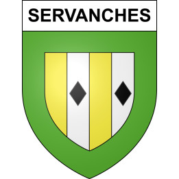 Servanches 24 ville sticker blason écusson autocollant adhésif