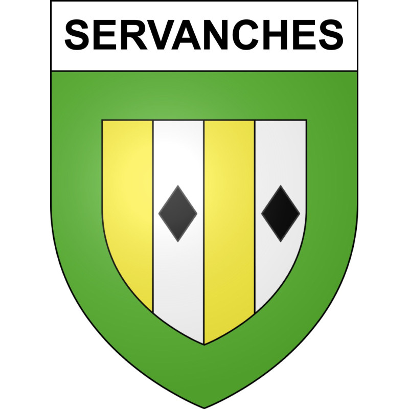Pegatinas escudo de armas de Servanches adhesivo de la etiqueta engomada