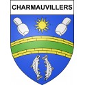 Pegatinas escudo de armas de Charmauvillers adhesivo de la etiqueta engomada