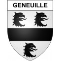 Pegatinas escudo de armas de Geneuille adhesivo de la etiqueta engomada