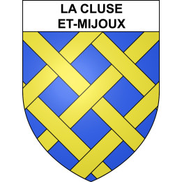 Stickers coat of arms La Cluse-et-Mijoux adhesive sticker
