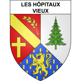Les Hôpitaux-Vieux 25 ville sticker blason écusson autocollant adhésif