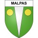 Pegatinas escudo de armas de Malpas adhesivo de la etiqueta engomada