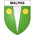 Malpas 25 ville sticker blason écusson autocollant adhésif
