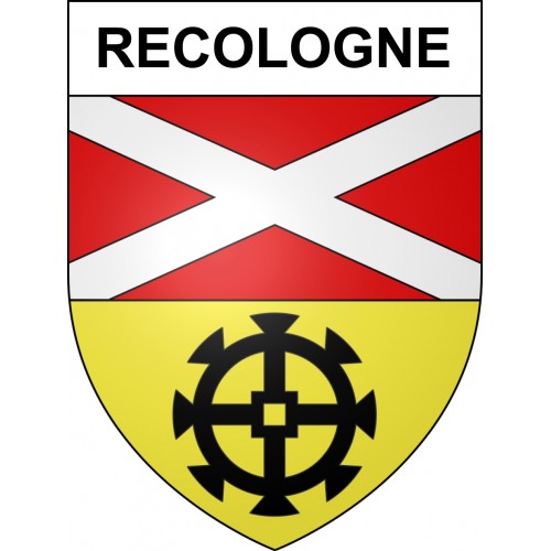 Recologne 25 ville sticker blason écusson autocollant adhésif
