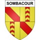 Pegatinas escudo de armas de Sombacour adhesivo de la etiqueta engomada