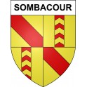 Sombacour 25 ville sticker blason écusson autocollant adhésif