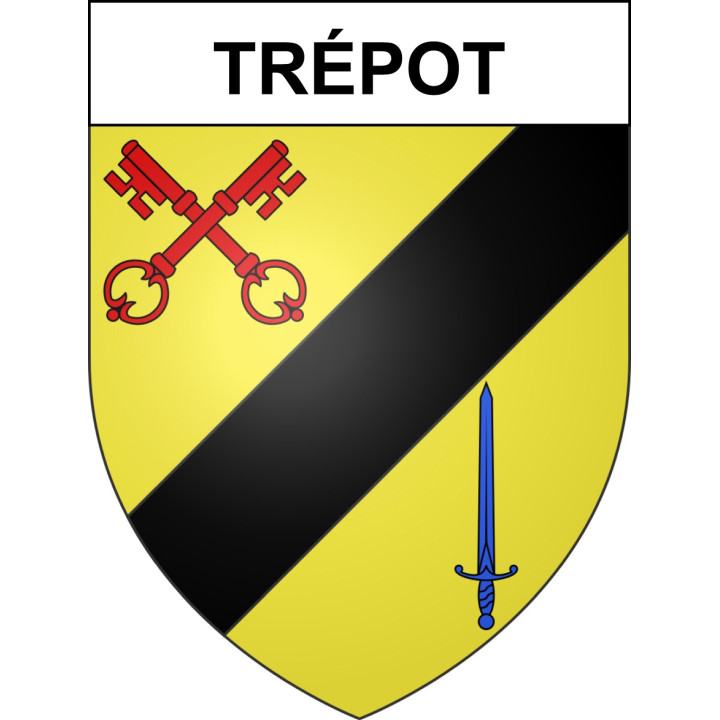 Stickers coat of arms Trépot adhesive sticker