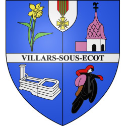 Villars-sous-Écot Sticker wappen, gelsenkirchen, augsburg, klebender aufkleber
