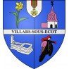 Pegatinas escudo de armas de Villars-sous-Écot adhesivo de la etiqueta engomada