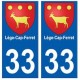 33 Lège-Cap-Ferret blason  ville sticker autocollant plaque