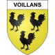 Pegatinas escudo de armas de Voillans adhesivo de la etiqueta engomada