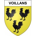 Pegatinas escudo de armas de Voillans adhesivo de la etiqueta engomada