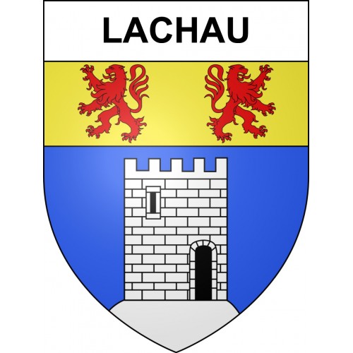Lachau 26 ville sticker blason écusson autocollant adhésif
