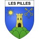 Les Pilles 26 ville sticker blason écusson autocollant adhésif