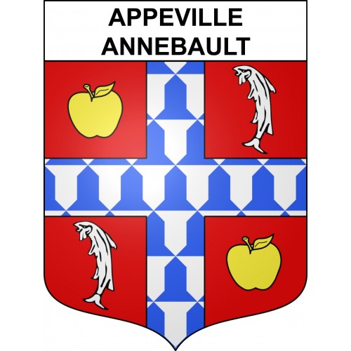 Appeville-Annebault Sticker wappen, gelsenkirchen, augsburg, klebender aufkleber