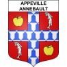 Pegatinas escudo de armas de Appeville-Annebault adhesivo de la etiqueta engomada