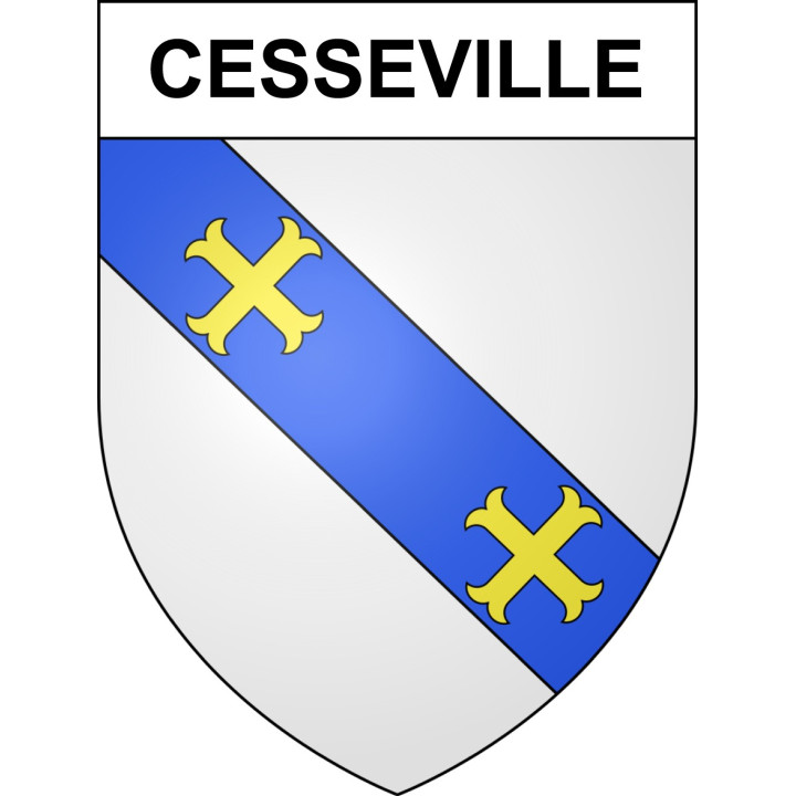 Cesseville 27 ville sticker blason écusson autocollant adhésif