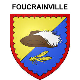 Pegatinas escudo de armas de Foucrainville adhesivo de la etiqueta engomada