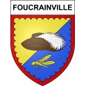 Pegatinas escudo de armas de Foucrainville adhesivo de la etiqueta engomada