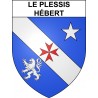 Pegatinas escudo de armas de Le Plessis-Hébert adhesivo de la etiqueta engomada