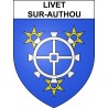 Livet-sur-Authou 27 ville sticker blason écusson autocollant adhésif