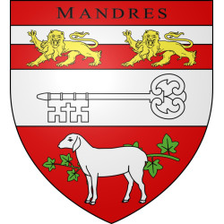 Pegatinas escudo de armas de Mandres adhesivo de la etiqueta engomada