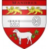 Pegatinas escudo de armas de Mandres adhesivo de la etiqueta engomada