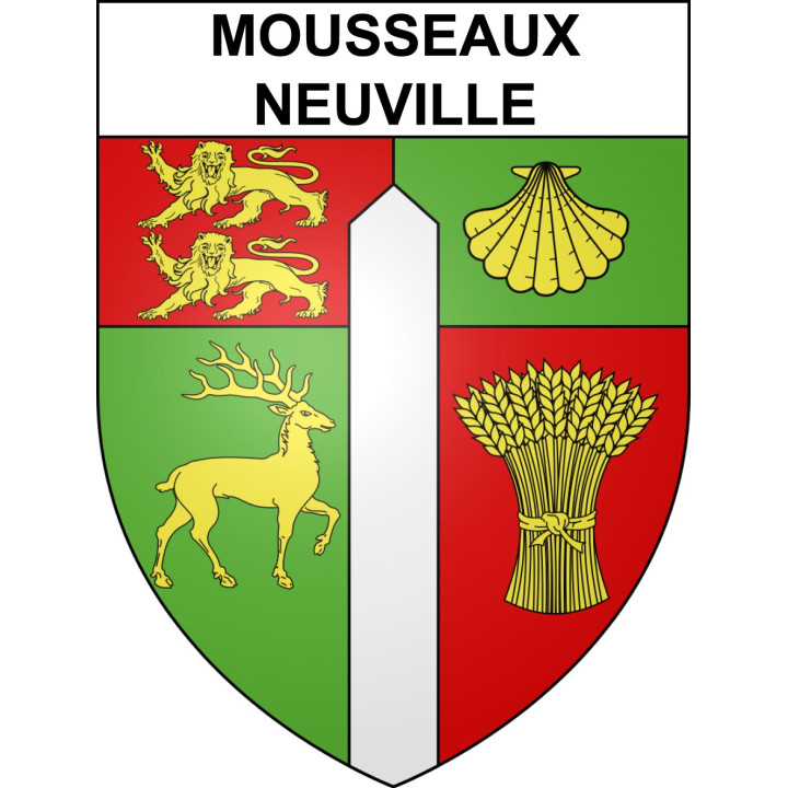 Mousseaux-Neuville 27 ville sticker blason écusson autocollant adhésif