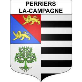 Stickers coat of arms Perriers-la-Campagne adhesive sticker