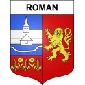 Roman Sticker wappen, gelsenkirchen, augsburg, klebender aufkleber