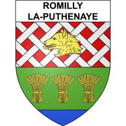 Stickers coat of arms Romilly-la-Puthenaye adhesive sticker