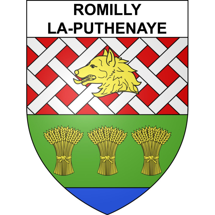 Romilly-la-Puthenaye Sticker wappen, gelsenkirchen, augsburg, klebender aufkleber