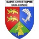 Pegatinas escudo de armas de Saint-Christophe-sur-Condé adhesivo de la etiqueta engomada