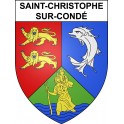 Saint-Christophe-sur-Condé 27 ville sticker blason écusson autocollant adhésif