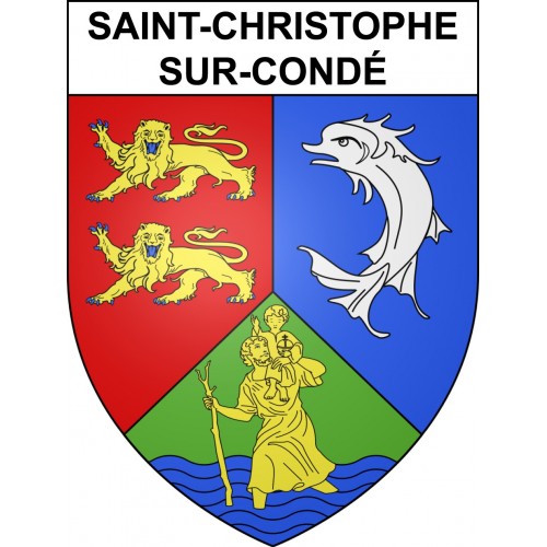 Saint-Christophe-sur-Condé Sticker wappen, gelsenkirchen, augsburg, klebender aufkleber